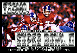 Tecmo Super Bowl II (Japan) Title Screen
